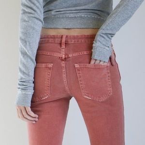 New! Amo Stix crop distressed jeans in Canyon Rose